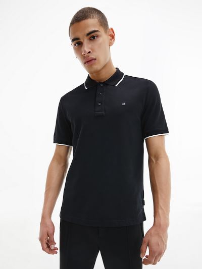 Calvin Klein Ruhák HU627865 | Calvin Klein Slim Organic Cotton Férfi Pólóing Fekete